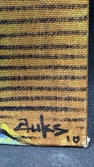 Auks One (Thomas Lucero) Graffiti Original Painting Signed! VTG Street Art 9 x 7