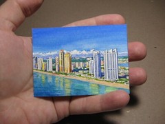 Watercolor Painting Miami Beach Florida ACEO Art