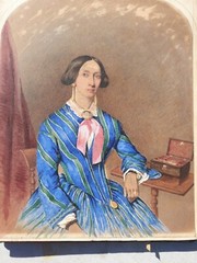 19th Century Pastel? Portrait Lady Women Artist Painting 1856