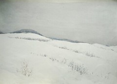 Herberts Mangolds – Winter. 1969, paper, watercolor, 29×40.5 cm