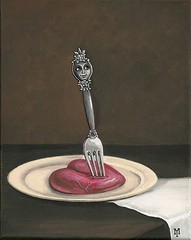 PRINT OF PAINTING RYTA HEART 5×7 HALLOWEEN GOTHIC haunted house horror monster