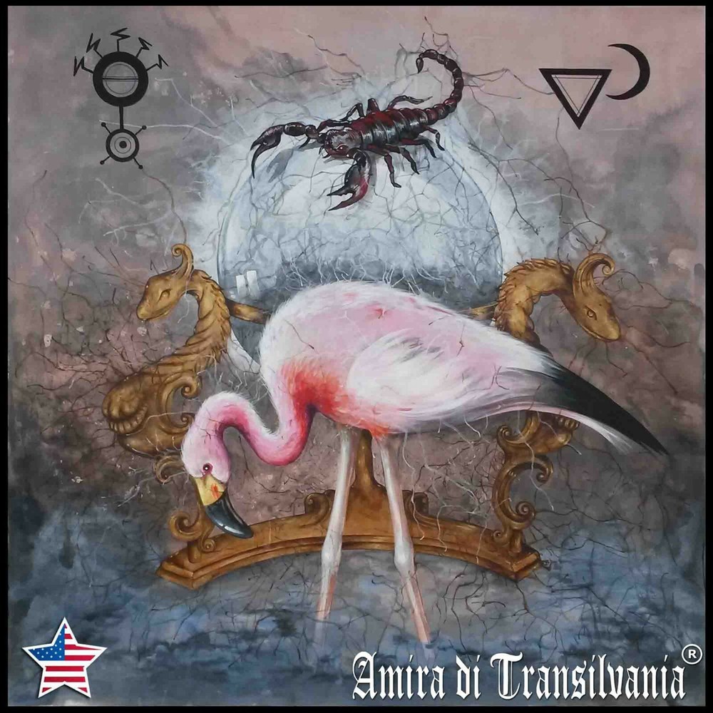 Pink Flamingo Rose Bird Scorpion Aqua Water Animal Contemporary Famous Artist