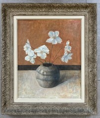 Oil painting on canvas, still life, circa 1940, 50x40cm