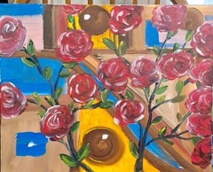 War Of Roses, Acrylic Painting – 16×20 Hand Painted Artwork on Canvas