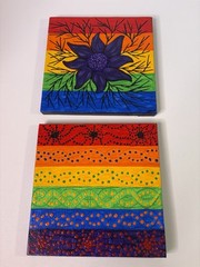 Rainbow Tapestry & Pride Oil Paintings on Canvas by Brian Milone Originals 10×10