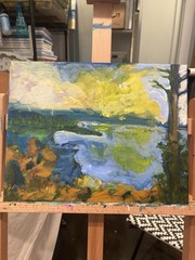 Expressionism Landscape 11×14 ABSTRACT IMPRESSIONISM ORIGINAL Canvas Signed