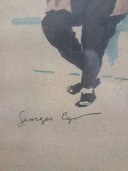 1939 George Cyr Druze Cheif Of The Lebanon Watercolor Painting 14 1/2 X 11in…
