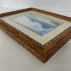 Vtg Wood Framed Artist Signed 1997 Matted Watercolor Painting
