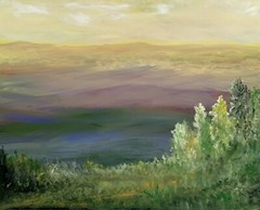 NEW LARGE LANDSCAPE OIL PAINTING 16x20inches OIL ON CANVAS BY GINA VANN