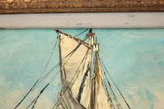 Authentic Original Oil Painting Harbor by Bernhard Laarhoven Fishing Boat