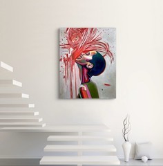 ORIGINAL Acrylic Picture Painting XXL Woman Abstract Art Portrait Modern HAND PAINTED