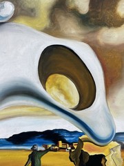 Salvador Dali (Handmade) Oil on cardboard painting signed & Framed