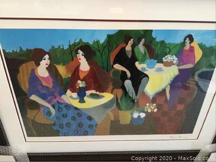 Artist Tarkay, Itzchak Seriolithograph Morning Social