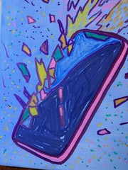8×10 Acrylic Painting Specialist Cell Phone Madness „One-Shot-Only Edition“