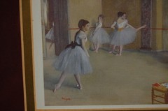 VTG FRAMED SMALL ART GALLERY DEGAS COLOR PRINT OF „THE DANCE FOYER AT THE OPERA“