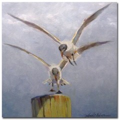 Post Position by Sandy Nelson Gallery-Wrap Canvas Giclee Artwork (18 in x 18 in)