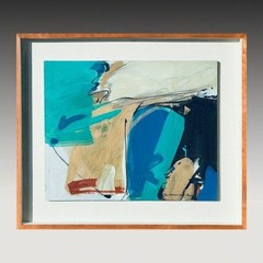 Large Abstract Oil Painting Signed CHO Moon Ja Korean Modern Art Canvas Expressi
