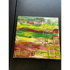 Original Acrylic Painting On Canvas Amongst The Debris Hand Painted 10 X 10
