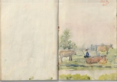 notebook with 18 watercolor drawings 14.5 x 20.5 cm