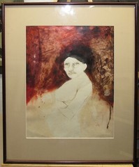 Leonel Gongora 1960s Expressionist Portrait Important Latin American & Colombian