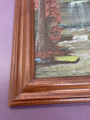 Original Oil Painting The Waterfall by Iva Prince Landscape Signed TN 2003 11×14