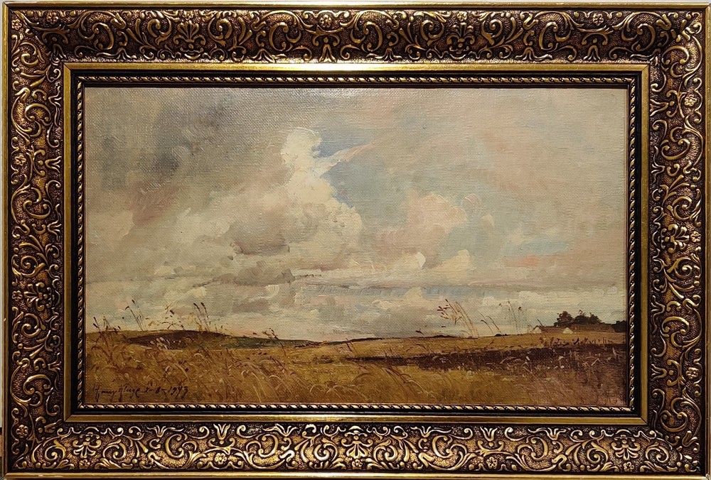 Harry Kluge (1879-1963): SUMMER LANDSCAPE, orig. oil, dated 1943