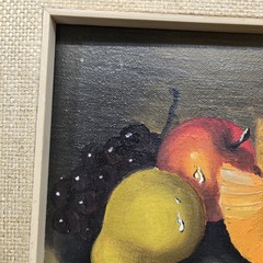 Vintage Original Oil Painting Still Life Realism Fruit Signed Framed