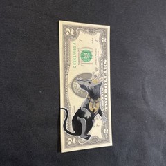 Rat 2 Dollar Bill painting tattoo art Graffiti Art Street Art original