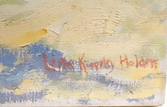 LEPHE KINGSLEY HOLDEN ORIGINAL OIL ON CANVAS HOMESTEAD SCENE LANDSCAPE PAINTING