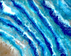 Resin Art Painting – Original Ocean Art 11 x 14 Inch Cradled Wood