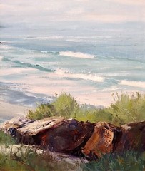 Bennett Bradbury -Along the Big Sur Coast -California Impressionist Oil painting