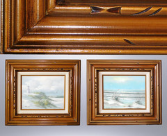 Oil On Canvas Lighthouse Seascape Oil Painting Artist Signed