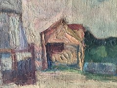 VINCENT VAN GOGH ? PARIS MONTMARTRE WINDMILL POST-IMPRESSIONISM OIL SIGNED 19TH