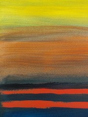 MONA VIVAR 12 x 9 Abstract Acrylic Art on Paper – Colorful Modern Design