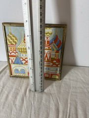 Vintage Russian Architectural Miniature Painting – St. Basil’s Cathedral