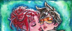 Original A4 Starfire Tracer Anime Fan Art Watercolor Painting OOAK Handmade LGBT