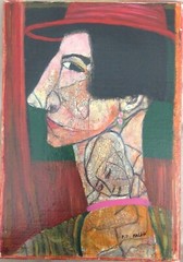 PETER ZVI MALKIN „THE ENGLISH WOMAN“ 14 1/4 “ x 10″ 1972 LONDON