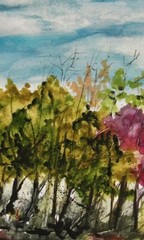 ORIGINAL Landscape WATERCOLOR Painting JMW art John Williams Impressionism