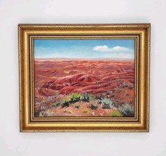 Bob Bickers Signed Original Oil Painting Southwest Painted Desert Arizona Framed