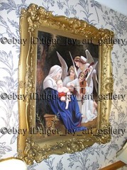 Song Angel Prayer Mary Jesus Hand Painted Christian Church Infant Music Painting