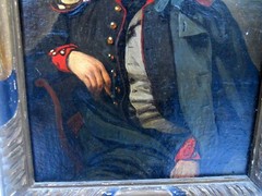 JOHANN GRUND (1808-1887) – Oil Portrait of Austrian or Prussian Officer – 1860