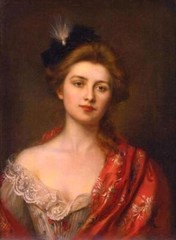 Hand Painted Old Master-Art Antique Oil Painting Portrait lady girl on canvas
