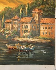 Tom L-„Naples Bay“-Original Oil Painting on Canvas, Hand Signed by the Artist!