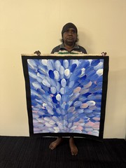 Tanya Bird Mpetyane 💕💕Aboriginal Art 85cm X 74cm COA Supplied. TB21F-C