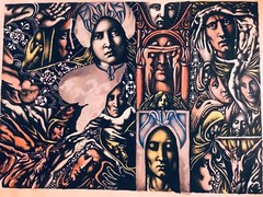 Vintage JOSEF M. KOZAK Original Artwork Painting “UNTOLD STORY” Signed Unframed