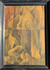 Dalia M (Mexicain , 20th Century) Fantastic Rare Surrealism Oil Painting