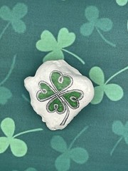 Celtic Four Leaf Clover, Luck O‘ the Irish, St. Patrick’s Day, Painted Rock