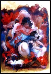 Julian Ritter “ Ladies‘ Behinds“ Fine Art Oil Painting 48″ X 60″ – 3