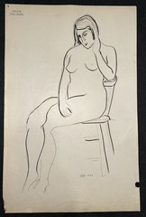 Fred Biesel Chicago Artist Modernist Drawing Art Deco Frances Strain Husband Wow