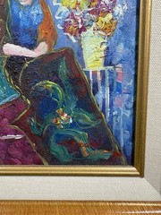 Two Women Vintage oil Painting signed T. Denver 15×13
